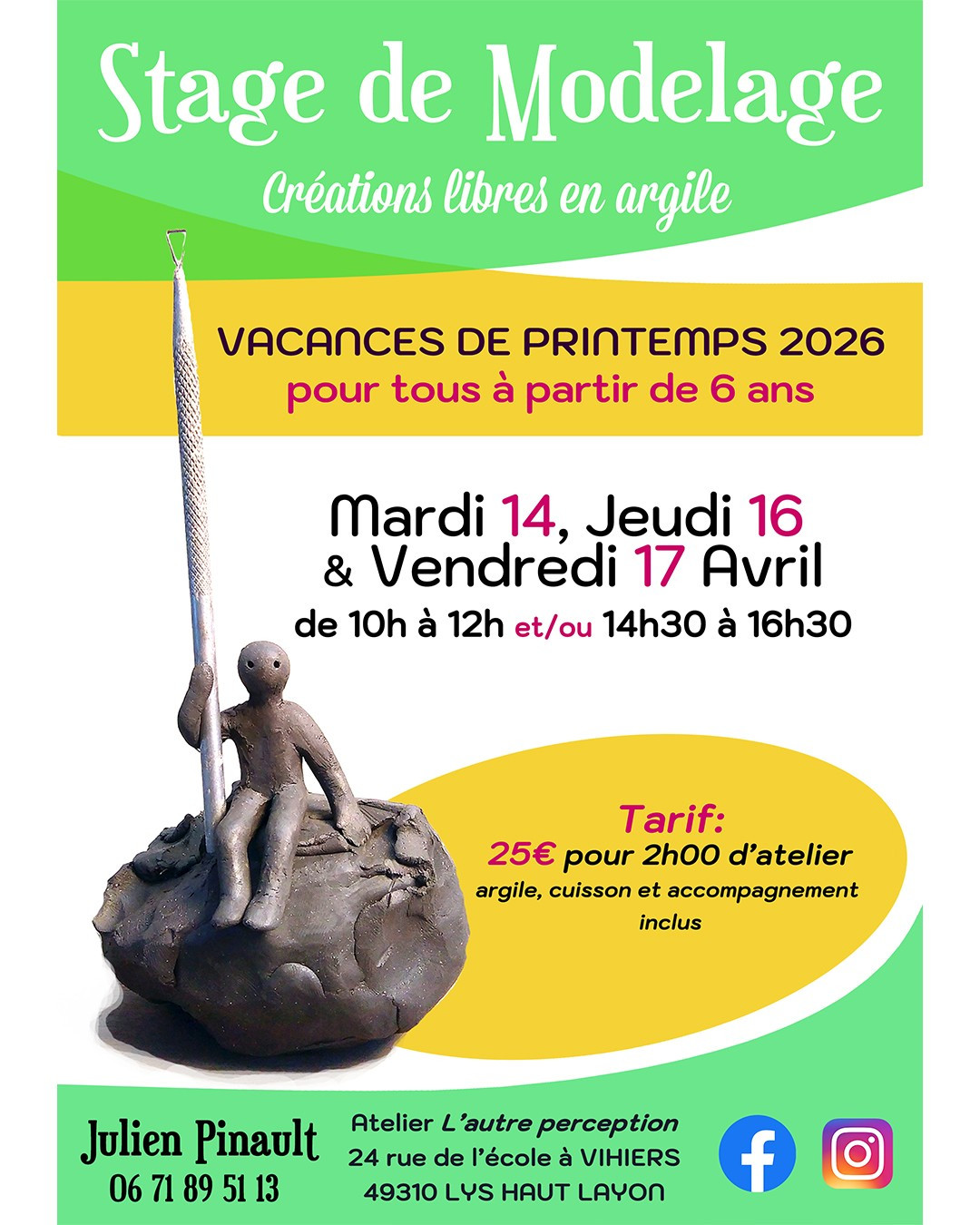 Atelier Modelage Artisanat Création Argile