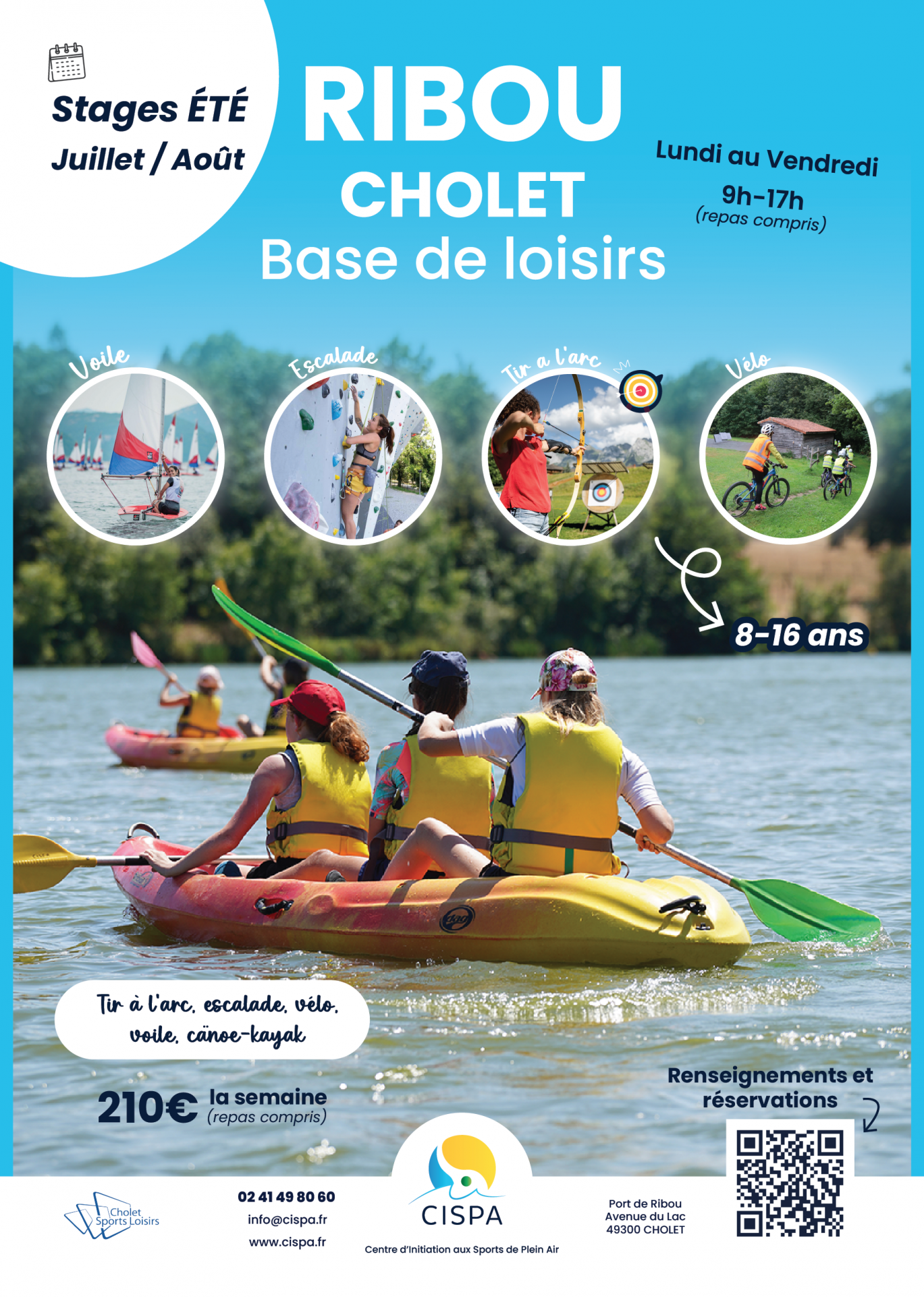 Stage-lac-de-ribou agenda manifestation tir-à-l'arc canoé vélo
