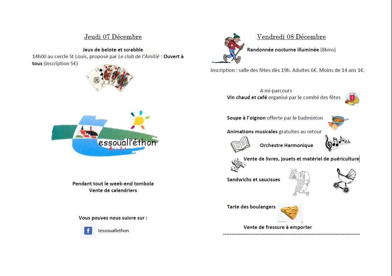 Agenda manifestation Téléthon La Tessoualle