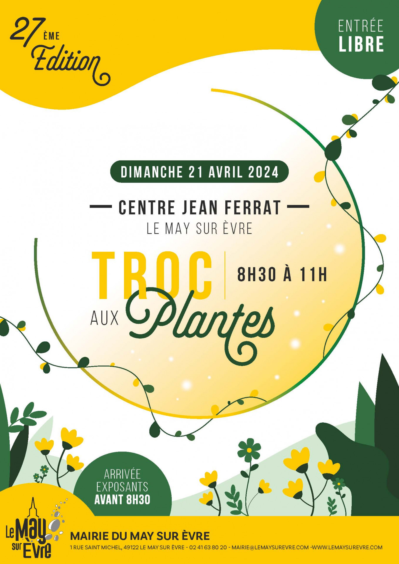 Agenda manifestation Troc aux plantes le May sur Evre