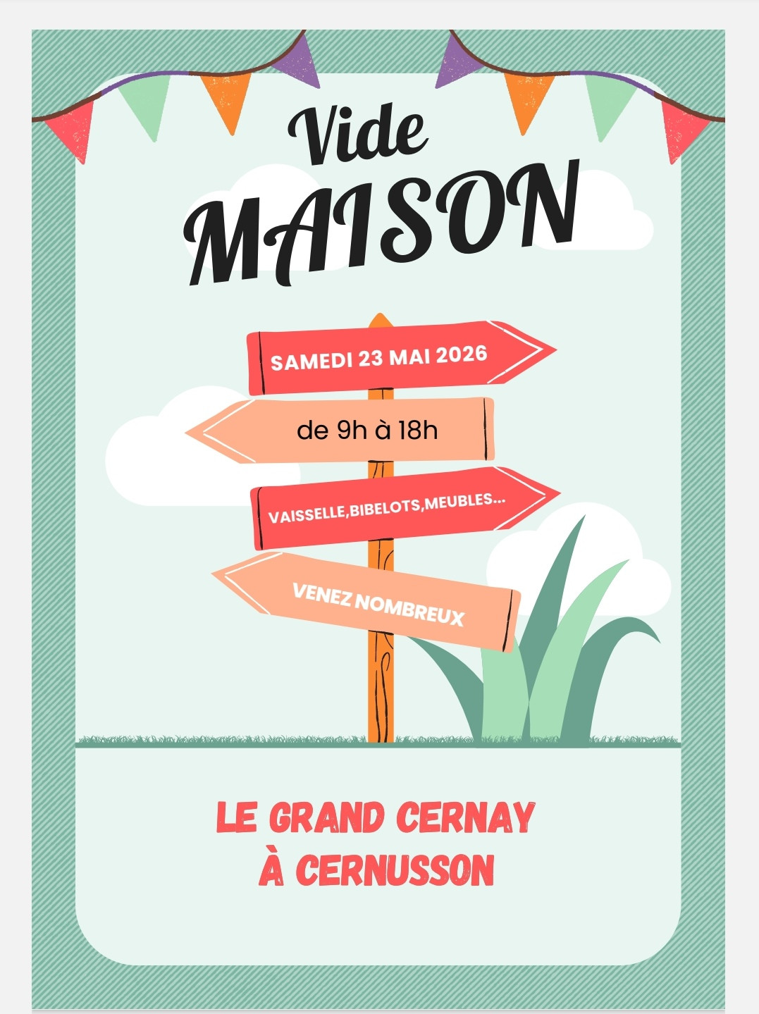 Vide maison le grand Cernay