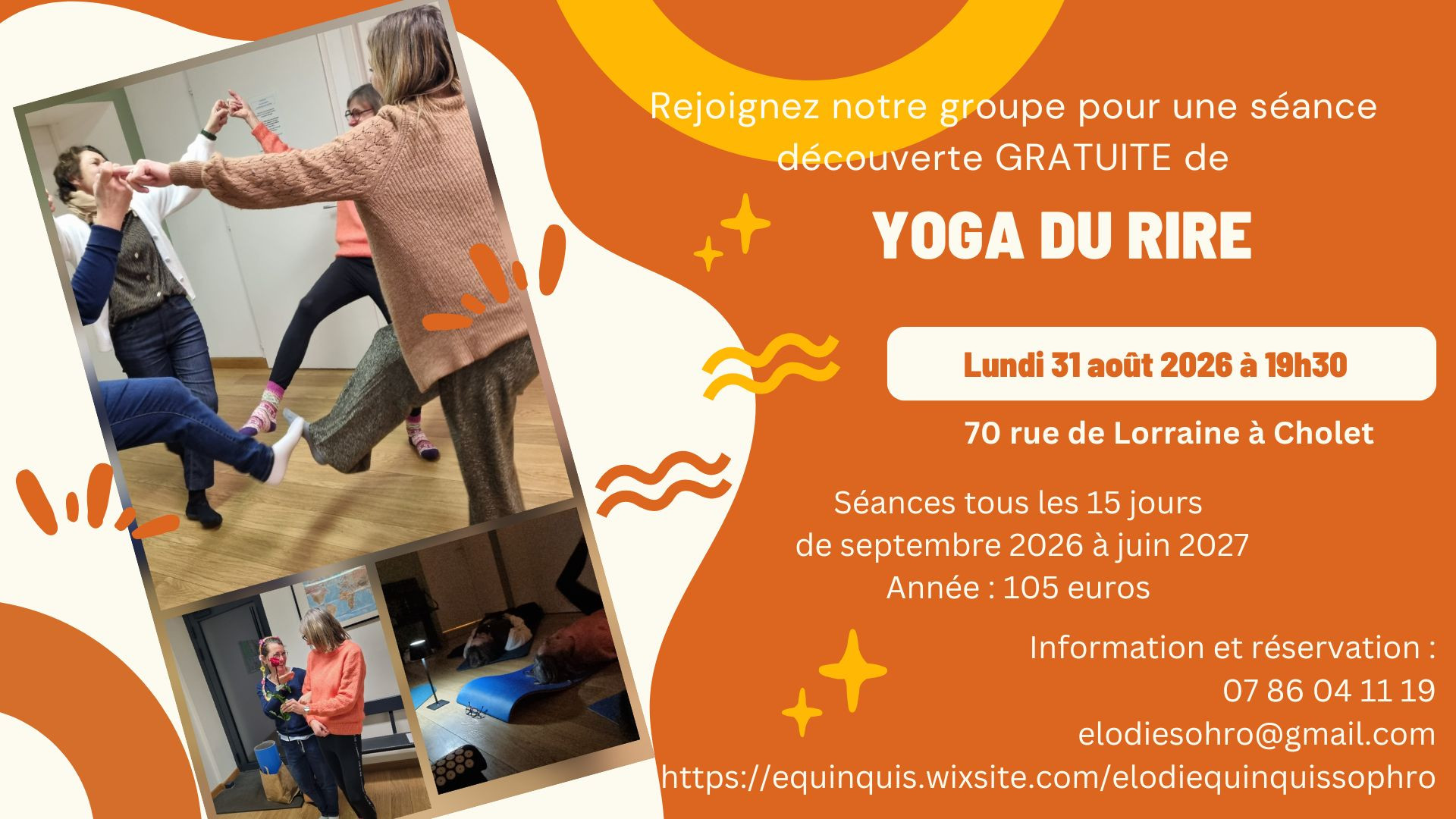 Yoga du rire - © Yoga du rire Agenda manifestation Cholet Yoga du rire