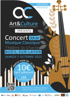 Concert Musique Classique au Thêatre de Nueil-sur-Layon