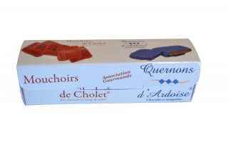 Réglette duo chocolats - Mouchoir de Cholet® et Quernons d'Ardoise