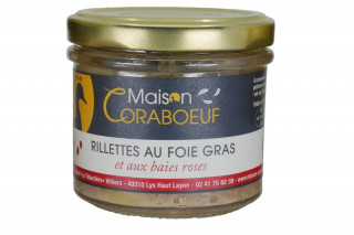 Rillettes au foie gras et aux baies roses
