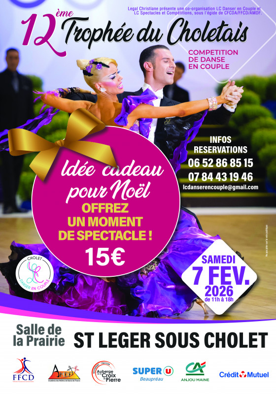 12e TrophĂ©e du Choletais - © Danse en couple St LĂ©ger Sous Cholet Agenda manifestation St LĂ©ger sous Cholet Danse en couple 12e TrophĂ©e du Choletais