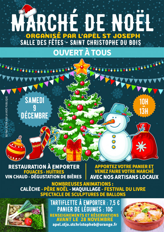 marché noël st christophe du bois