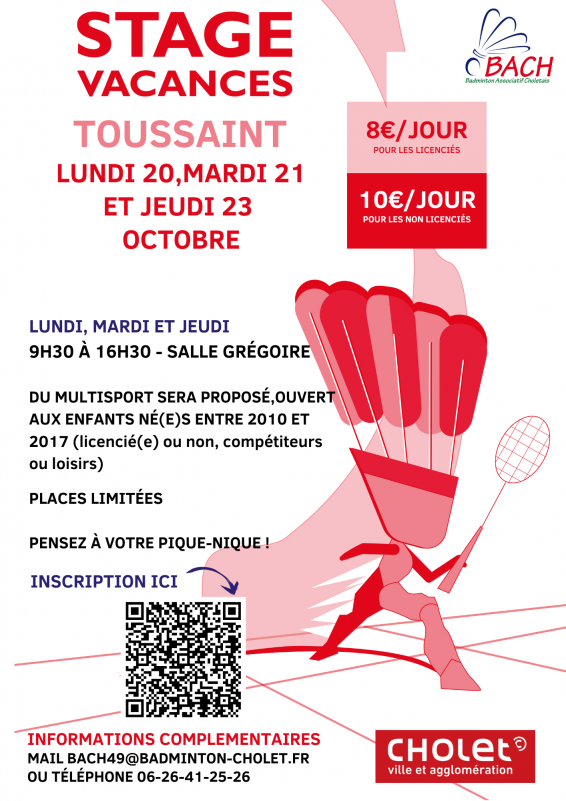 stage badminton cholet