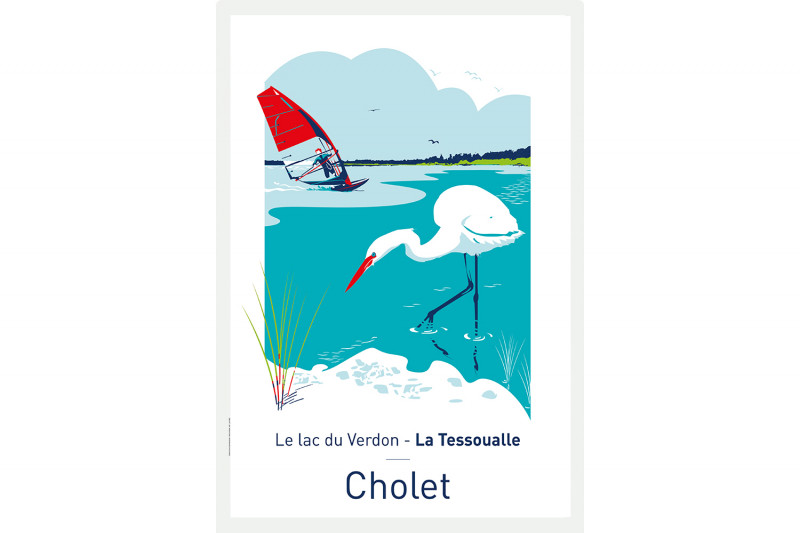 Affiche Illustrée Lac du Verdon - La Tessoualle Affiche Illustrée Lac du Verdon - La Tessoualle