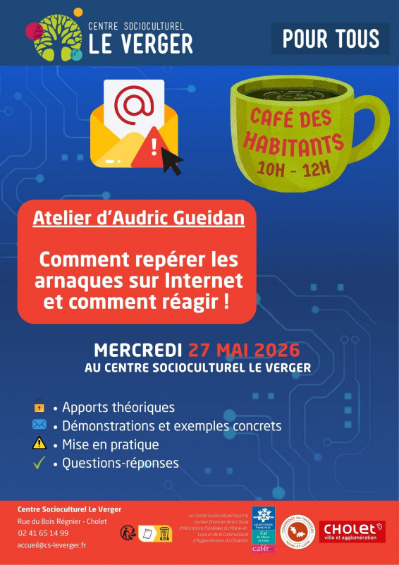 Agenda manifestation Cholet Arnaques internet 27.05.2026