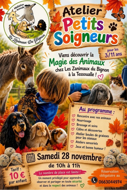 Atelier petits soigneurs - © Les Zanimaux du Bignon atelier-petits-soigneurs-la-tessoualle-49