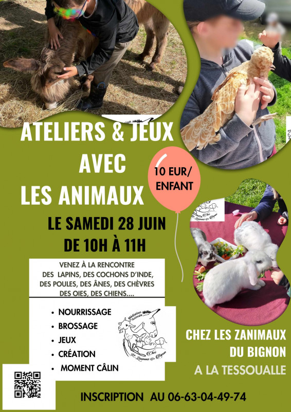 Ateliers et Jeux avec les animaux 