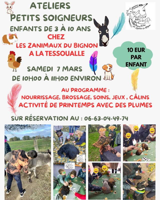Ateliers Petit Soigneur /moment privilégié pour les enfants auprès des animaux - © Ferme du Bignon Ateliers Petit Soigneur /moment privilégié pour les enfants auprès des animaux