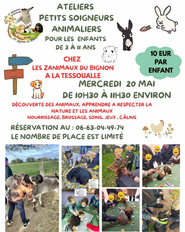 Agena manifestation La Tessoualle Ateliers petits soigneurs mercredi 20 mai