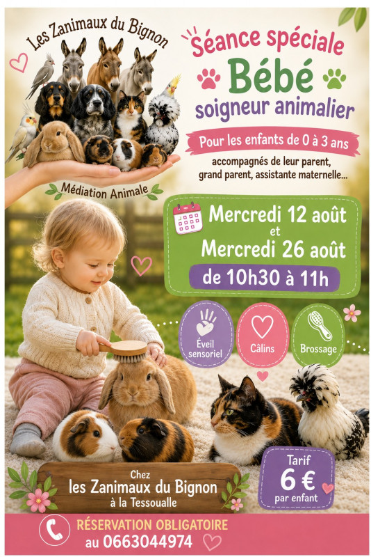 séances bb soigneurs du 12 et 26 aout.jpg - © Les Zanimaux du Bignon séances bb soigneurs du 12 et 26 aout.jpg