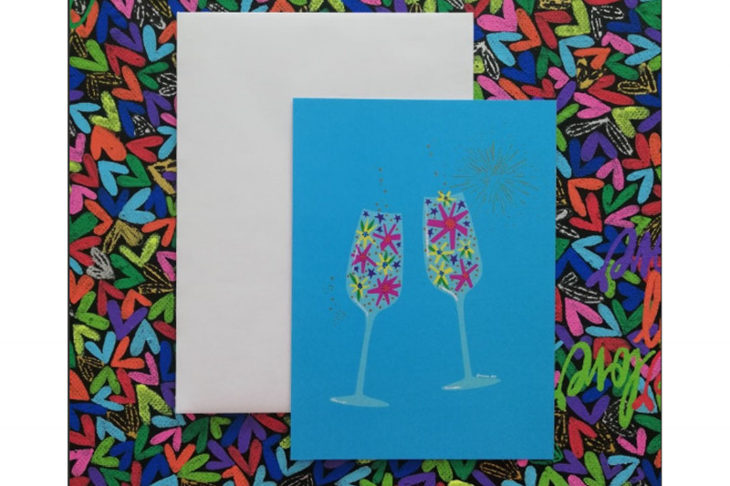 Carte - Tchin Flowers Turquoise