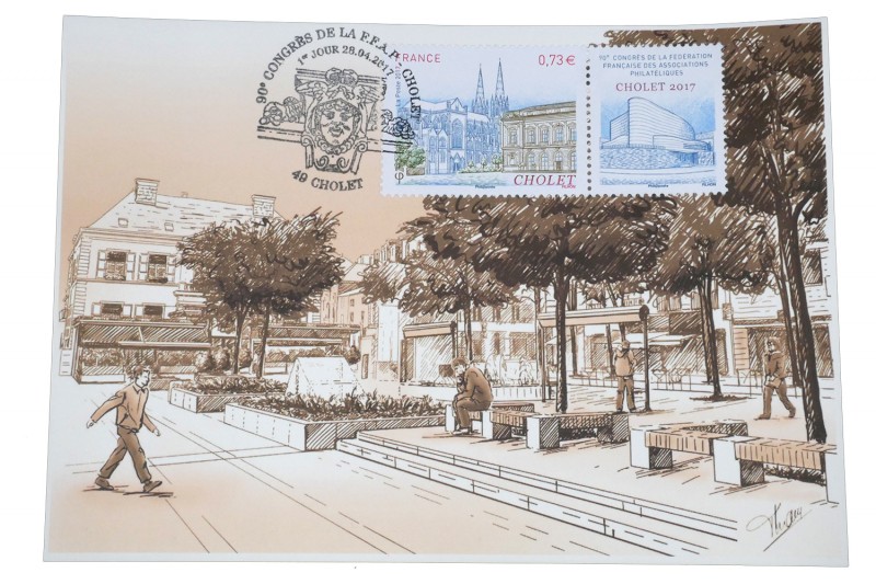 Cartes Postales de Collection - Travot Aquarelle Sépia