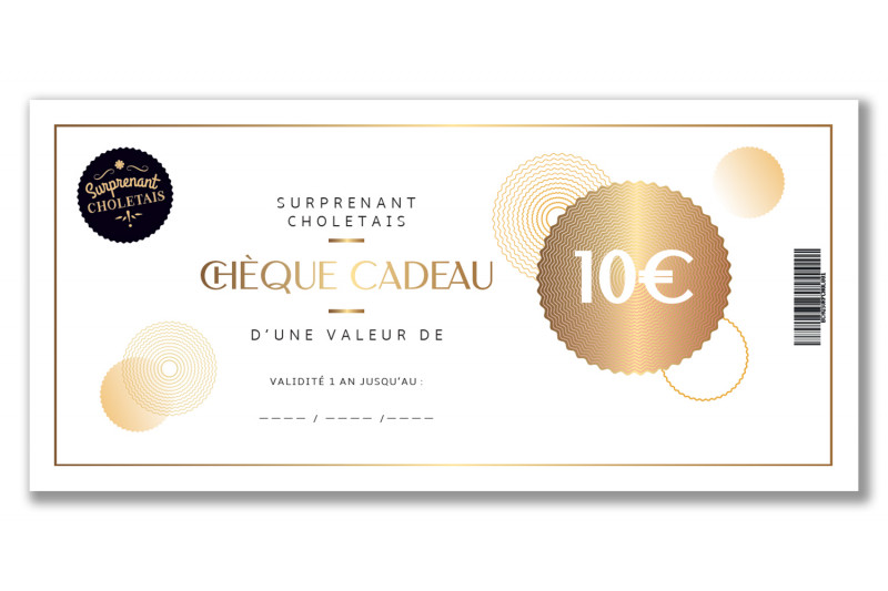 Chèque Cadeau 10 € - Surprenant Choletais