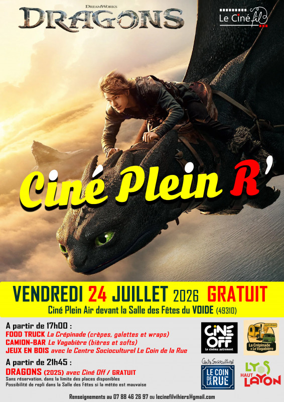 ciné plein R 2026 - © Ciné Fil Agenda manifestation Le Voide ciné plein R 2026