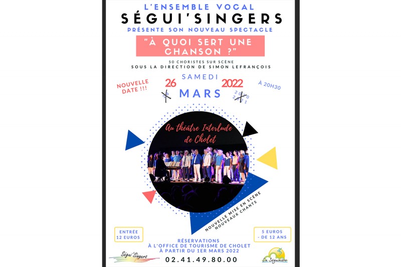 Concert chorale ségui'singers Cholet 2022