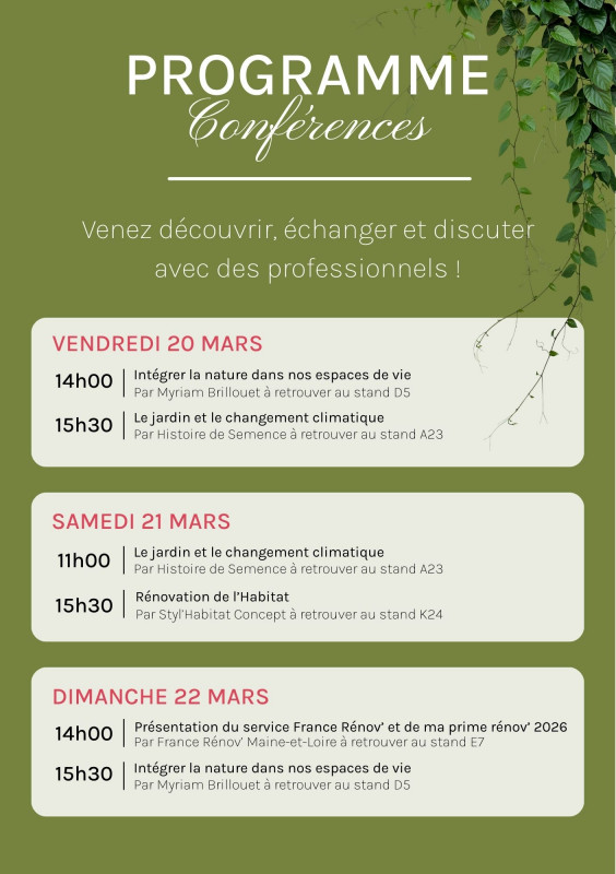 Conférence - Intégrer la nature dans nos espaces de vie