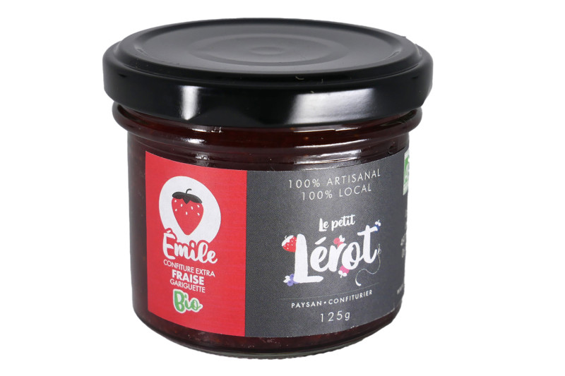 Confiture de Fraise Gariguette - Emile - 125 gr - © Rosalie LESUR Confiture de Fraise Gariguette - Emile - 125 gr