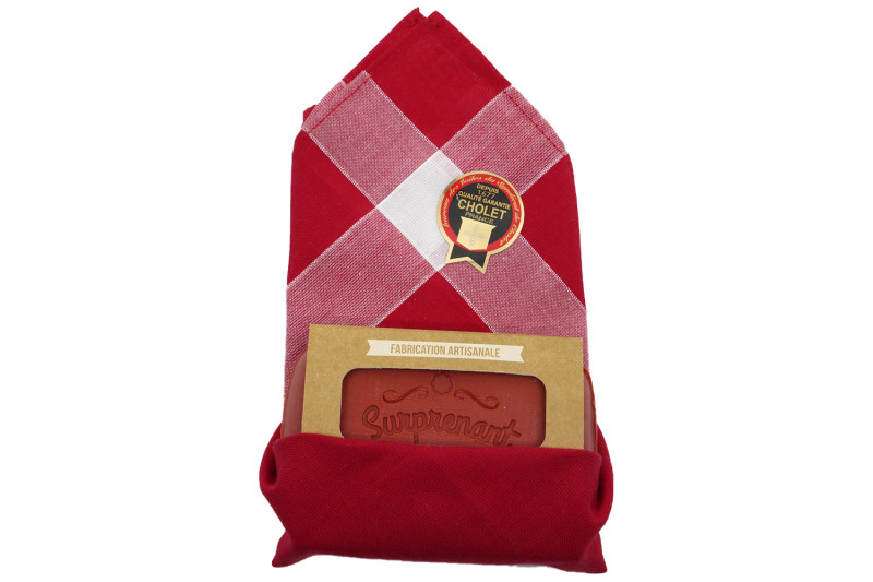 Ensemble Savon Naturel parfumé et Mouchoir de Cholet Ensemble Savon Naturel parfumé et Mouchoir de Cholet