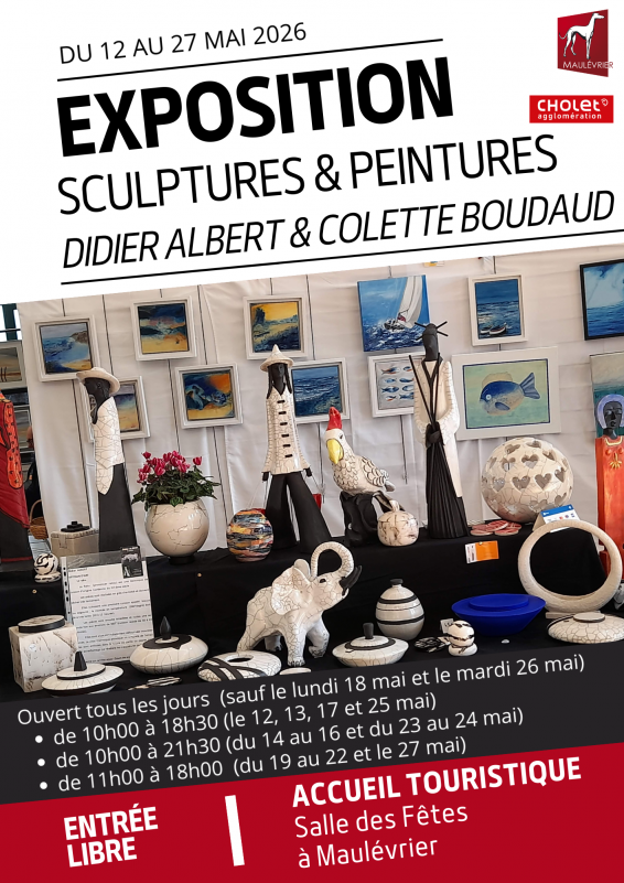 Exposition de Didier ALBERT, sculpteur et Colette BAUDAUD, peintre