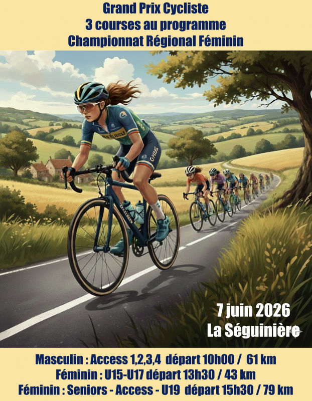 Grand prix Cycliste de La Séguinière : Championnat Régional Féminin - © SVS La Séguinière Grand prix Cycliste de La Séguinière : Championnat Régional Féminin agenda manifestation