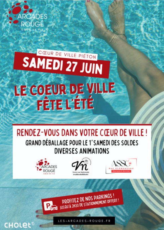 Le coeur de ville fête l'été - © Arcades Rougé le coeur de ville fête l'été - déballage centre ille cholet
