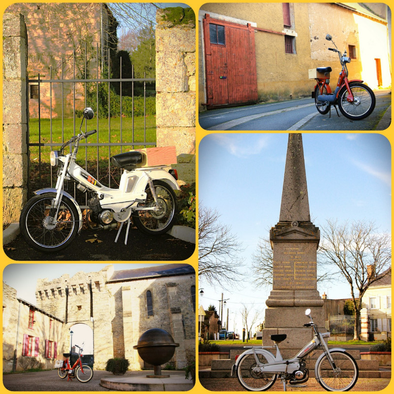 Mobylettes Circuit Vignoble Slow Tourisme Patrimoine Anjou