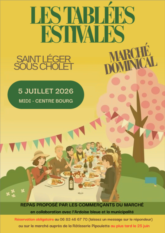 Les Tablées Estivales - © Mairie de Saint Léger sous Cholet Les Tablées Estivales
