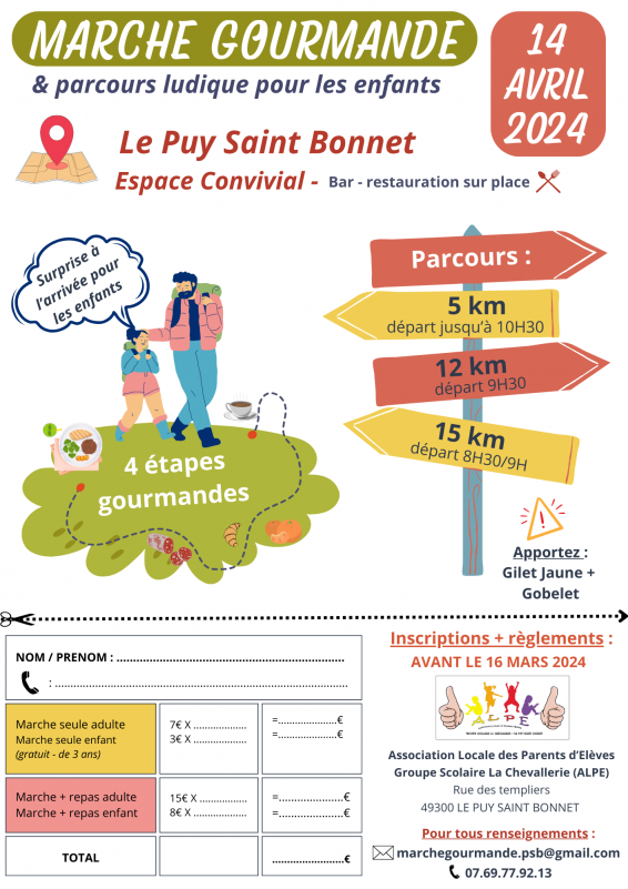 Agenda manifestation Marche gourmande Le Puy saint Bonnet 