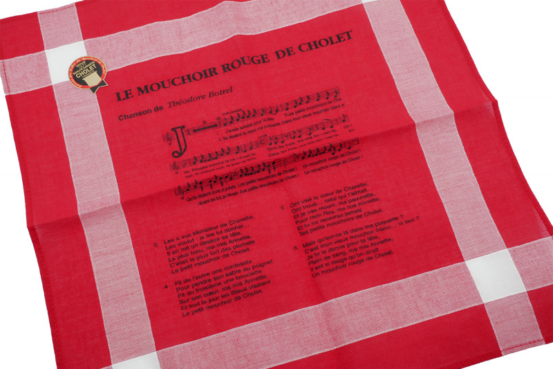 Mouchoir de Cholet sérigraphié - chanson