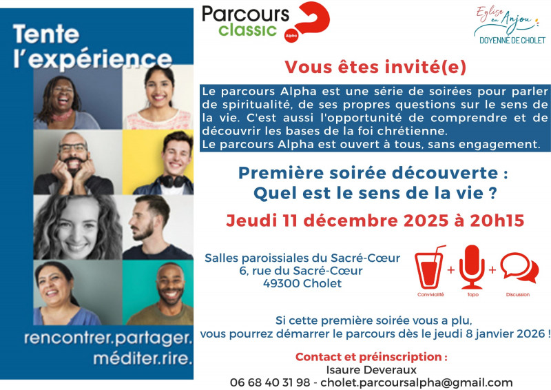 Agenda manifestation Cholet Parcours Alpha 