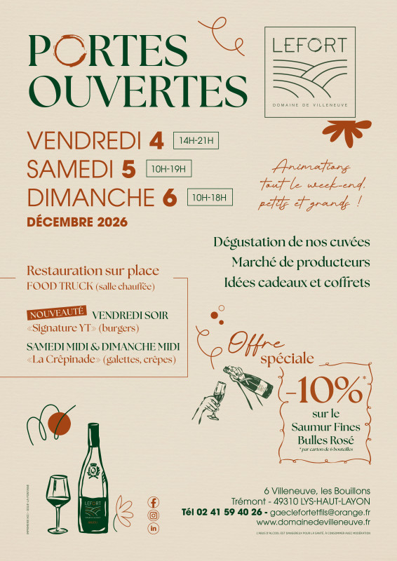 Portes Ouvertes au Domaine de Villeneuve - © Domaine de Villeneuve / LEFORT Vin Vigne Vigneron Dégustation Millésime