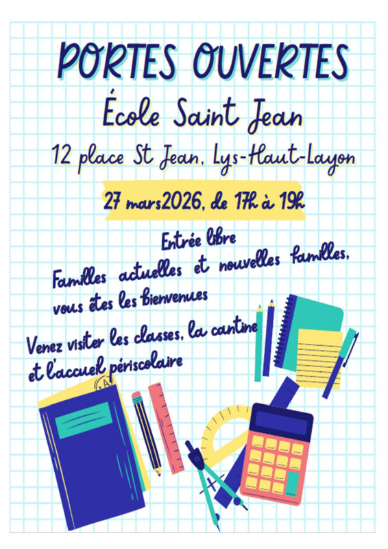 Portes Ouvertes - © École St Jean Portes Ouvertes