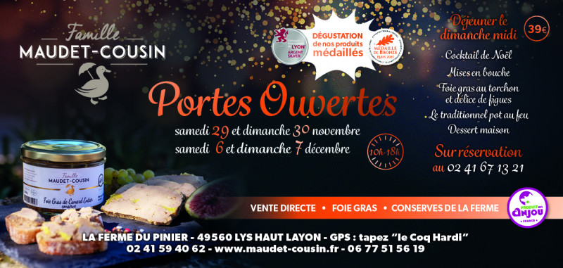 Portes Ouvertes à la Ferme du Pinier, Famille Mauidet-Cousin - © Maudet-Cousin Produits fermiers Canard Foie Gras Marché Maudet-Cousin