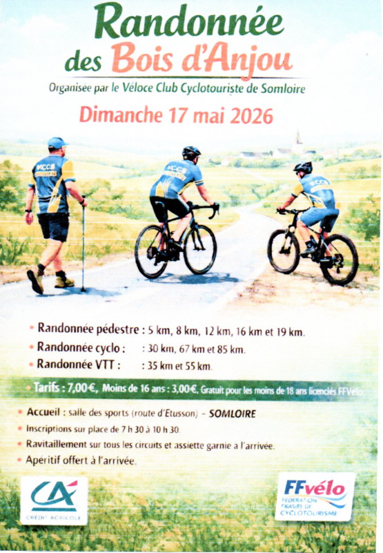 Agenda manifestation Somloire Randonnée des Bois d'Anjou