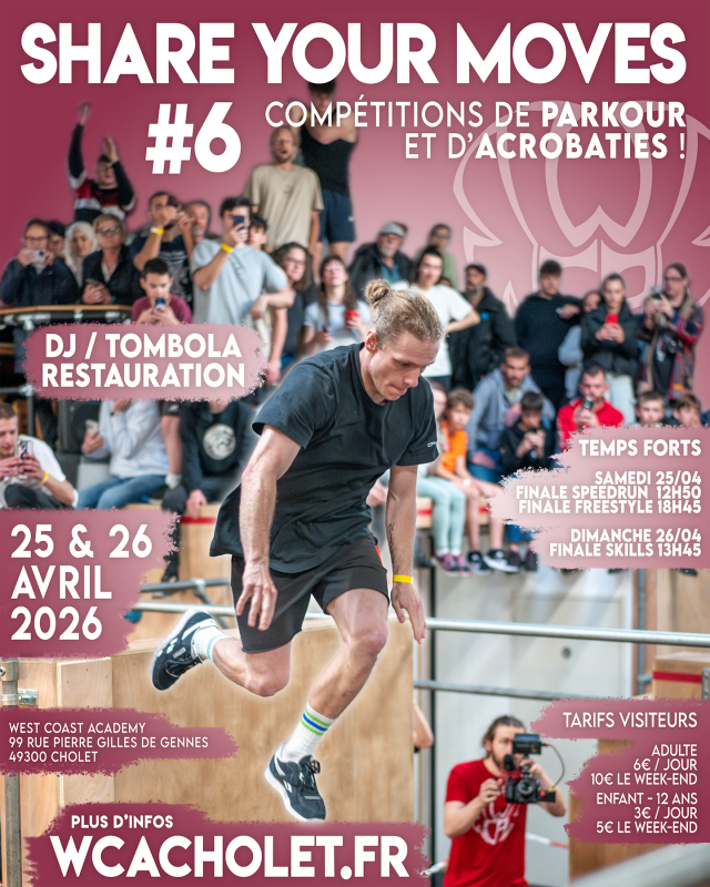 Agenda manifestation Cholet Share Your Moves #6 West Coast Academy