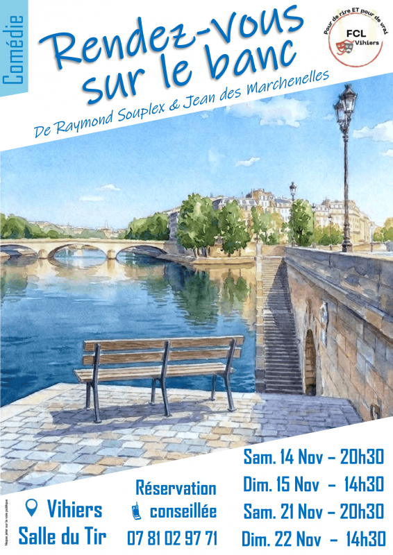 Théâtre à Vihiers : Rendez-vous sur le banc - © FCL afficheportrait.png