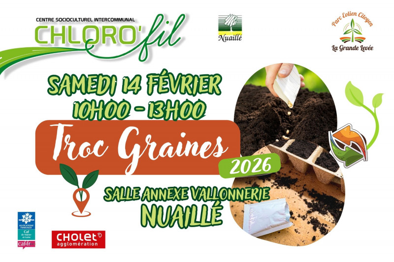 Agenda manifestation Nuaillé Troc de graines 2026 Chloro'fil