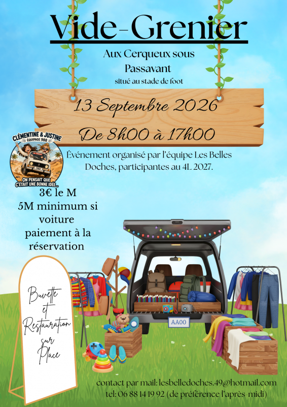 Vide grenier au profit de 4L Trophy2027 - © Les Belles Doches Vide grenier au profit de 4L Trophy2027