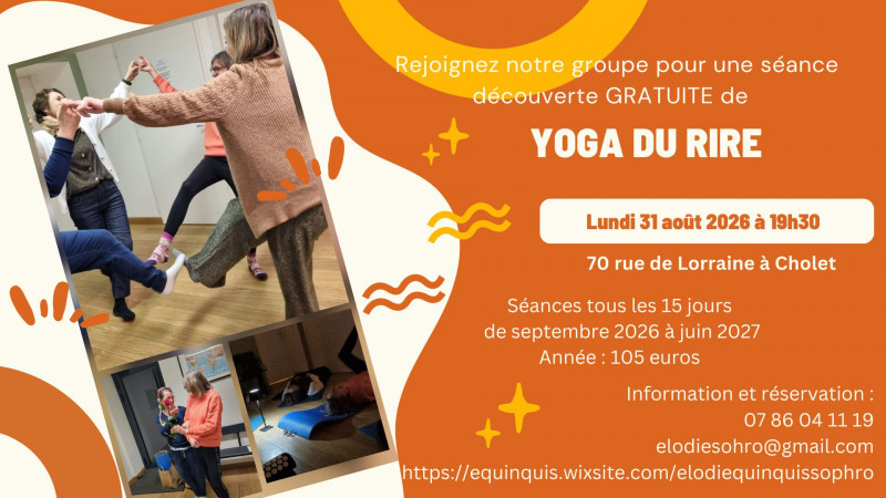 Yoga du rire - © Yoga du rire Agenda manifestation Cholet Yoga du rire